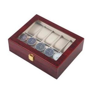 Cutie caseta din lemn pentru depozitare si organizare Pufo, pentru 10 ceasuri, model Premium imagine