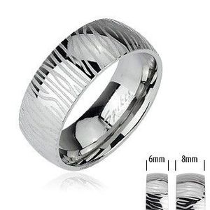 Inel din oțel inoxidabil - model zebră - Marime inel: 49 imagine