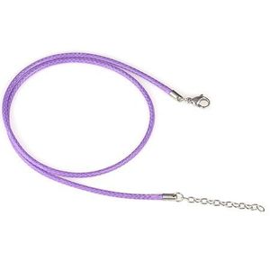 Colier cu șnur violet - răsucit imagine