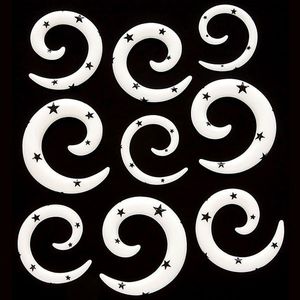 Expander alb spiralat – cu stele - Dimensiune: 3 mm x 30 mm imagine