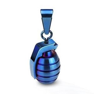 Pandantiv grenadă din oțel - Culoare: Albastru imagine
