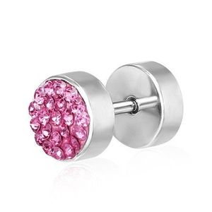 Plug flas din oţel inoxidabil – cu pietre prețioase roz imagine