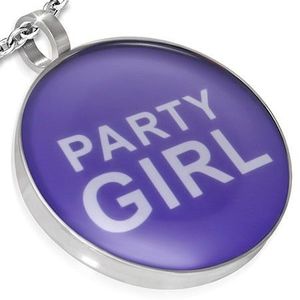 Pandantiv din oțel pentru lanț sau breloc - PARTY GIRL imagine