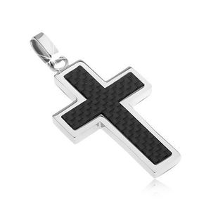 Cruce din oțel chirurgical - decorație cu model din carbon imagine