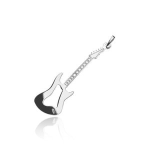 Pandantiv argint - chitară rock imagine