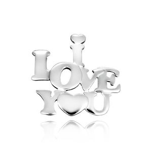 Pandantiv argint - inscripție LOVE și inimă imagine