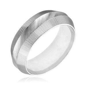 Inel argint 925 - îngust, suprafață cu zimți - Marime inel: 50 imagine