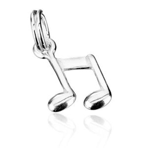 Pandantiv din argint - model notă muzicală lucioasă imagine