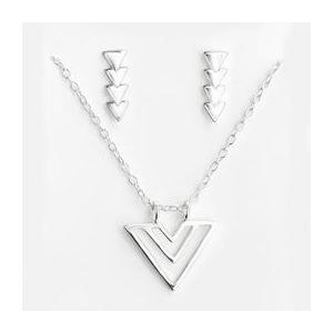 Set de bijuterii din argint 925 în formă de triunghi, Adorabel imagine