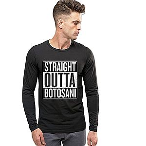 Bluza barbati neagra - Straight Outta Botosani imagine
