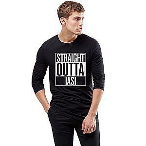 Bluza barbati neagra - Straight Outta Iasi imagine