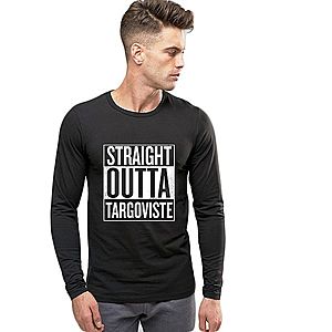 Bluza barbati neagra - Straight Outta Targoviste imagine