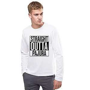 Bluza barbati alba - Straight Outta Pajura imagine