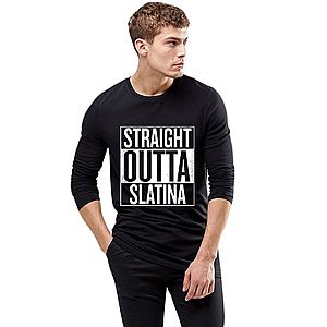 Bluza barbati neagra - Straight Outta Slatina imagine