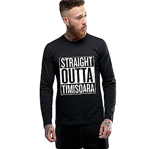 Bluza barbati neagra - Straight Outta Timisoara imagine