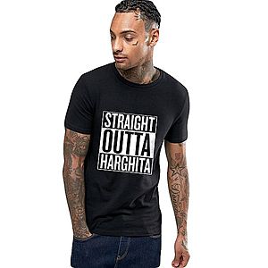 Tricou negru barbati - Straight Outta Harghita imagine