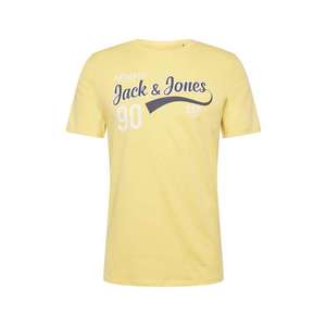 JACK & JONES Tricou albastru închis / alb / galben imagine