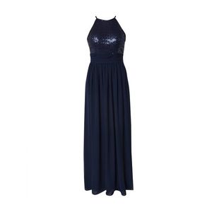 STAR NIGHT Rochie de seară 'long dress (american cut) chiffon & sequins' bleumarin imagine
