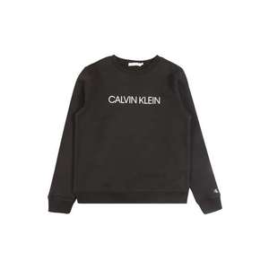 Calvin Klein Jeans Bluză de molton 'INSTITUTIONAL' negru / alb imagine