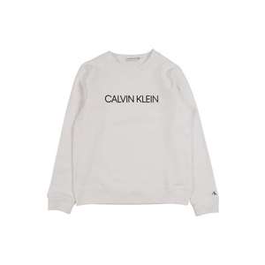 Calvin Klein Jeans Bluză de molton negru / alb imagine