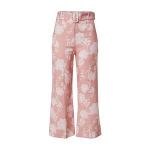 Forever New Hose 'Amara Linen Blend Pant' alb / roz imagine