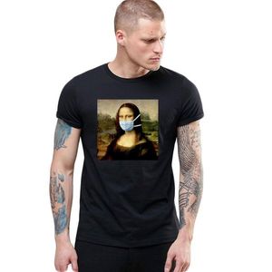 Tricou barbati negru - Mona Lisa in Pandemie imagine