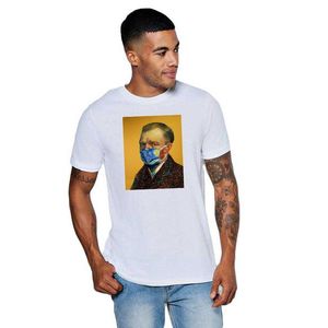 Tricou barbati alb - Van Gogh in Pandemie imagine
