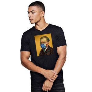 Tricou barbati negru - Van Gogh in Pandemie imagine