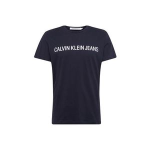 Calvin Klein Jeans Tricou bleumarin / alb imagine