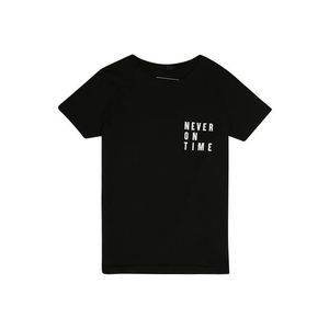 Mister Tee T-Shirt 'Never On Time' negru / alb imagine