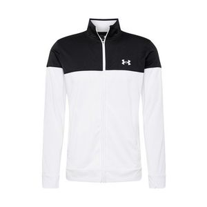 UNDER ARMOUR Bluză cu fermoar sport 'PIQUE' negru / alb imagine
