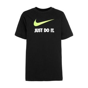 Nike Sportswear Tricou negru / galben neon / alb imagine