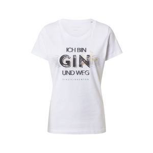 EINSTEIN & NEWTON Tricou 'Gin Weg' auriu / negru / alb murdar imagine