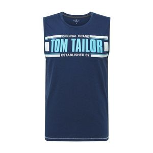 TOM TAILOR Tricou albastru închis / albastru deschis / alb imagine