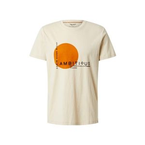 BLEND Tricou 'Tee Ambitious' portocaliu / negru / bej imagine