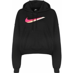 Nike Sportswear Bluză de molton 'Icon Clash' negru / roz imagine