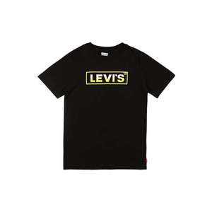LEVI'S Tricou negru / alb / galben imagine