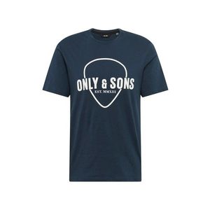 Only & Sons Tricou 'MONO' alb / albastru închis imagine