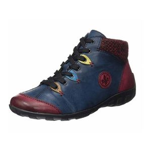 RIEKER Pantofi cu șireturi albastru royal / albastru închis / roşu închis / galben imagine