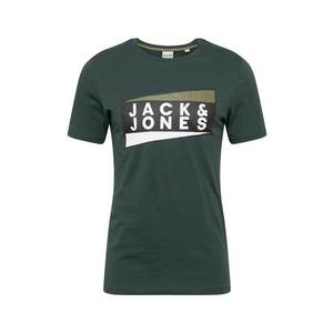 JACK & JONES Tricou verde închis / kaki / negru / alb imagine