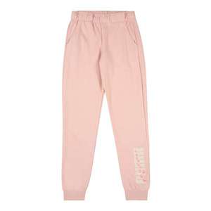 PUMA Pantaloni sport alb / roze imagine