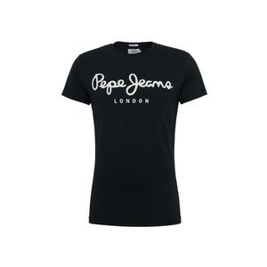 Pepe Jeans Tricou 'ORIGINAL STRETCH' negru / alb imagine
