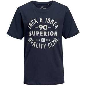 Jack & Jones Junior Tricou alb / albastru închis imagine