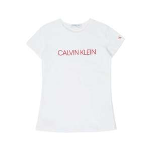 Calvin Klein Jeans Tricou roșu / alb imagine