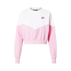 Nike Sportswear Bluză de molton alb / roz imagine