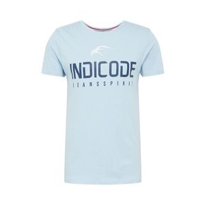 INDICODE JEANS Tricou albastru deschis / navy / alb imagine