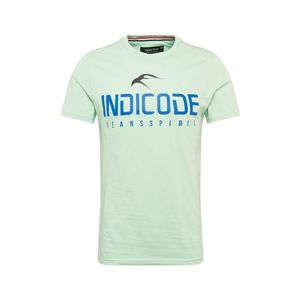 INDICODE JEANS Tricou verde pastel / albastru / negru imagine