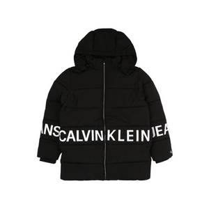 Calvin Klein Jeans Geacă de iarnă negru / alb imagine