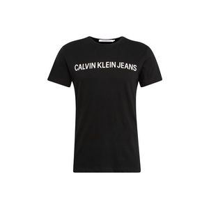 Calvin Klein Jeans Tricou 'Core Institutional Logo Slim Tee' alb / negru imagine