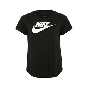 Nike Sportswear Tricou 'W NSW TEE ESSNTL FUTURA PLUS' alb / negru imagine
